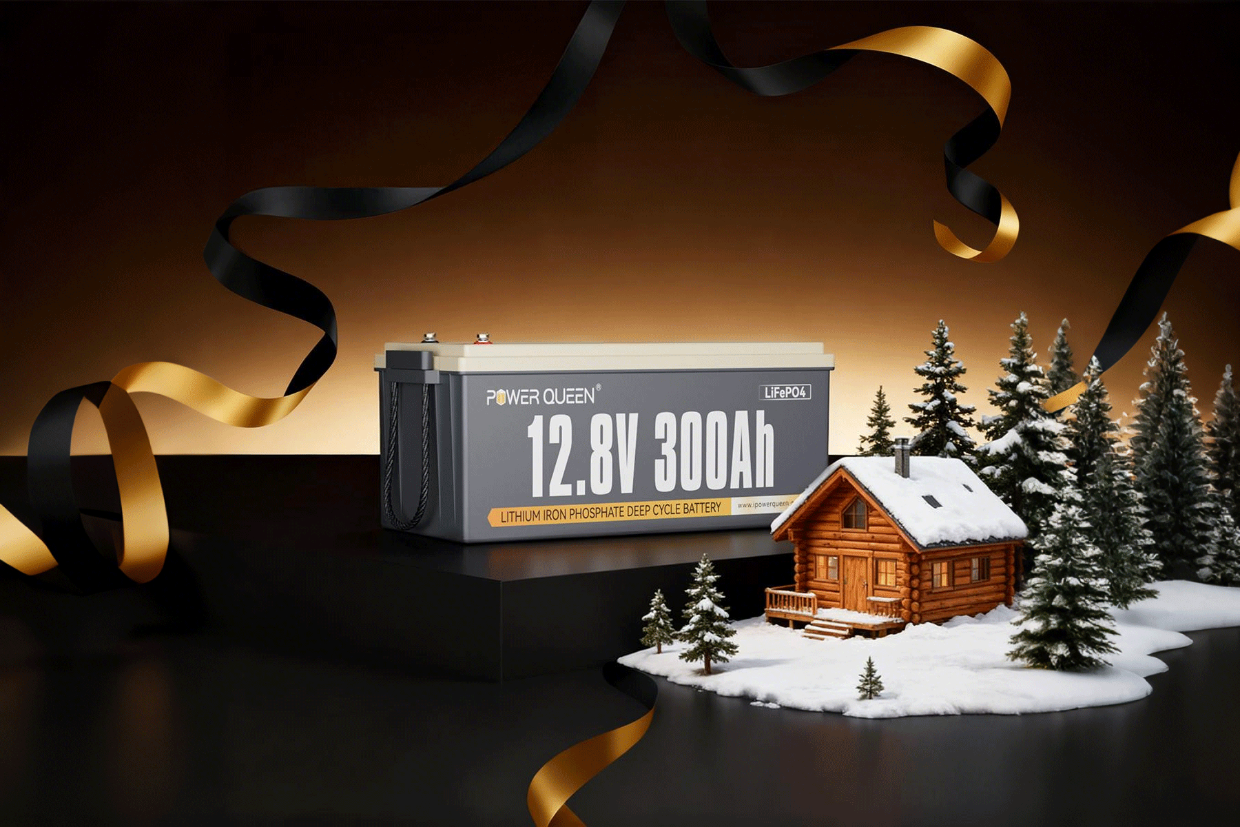 Power Queen 12V 300Ah Deep Cycle Lithium Battery-banner-pc