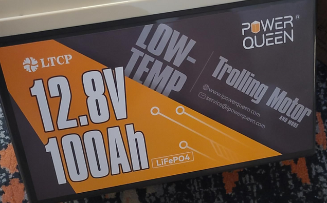 Power Queen 12v 100ah lithium battery for trolling motor