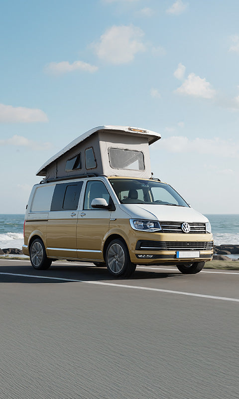 Power Queen lithium battery powering camper on the road