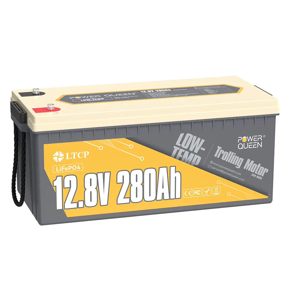 [Only $659] Power Queen 12V 280Ah Low-Temp Deep Cycle Lithium Battery Power Queen