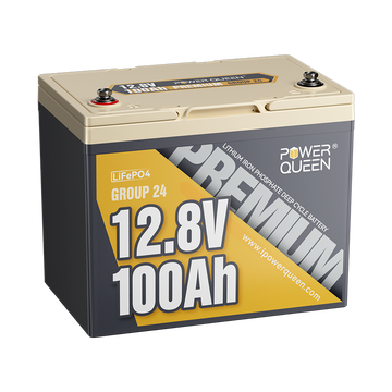 Power Queen 12V 100Ah Group 24 Deep Cycle Lithium Battery