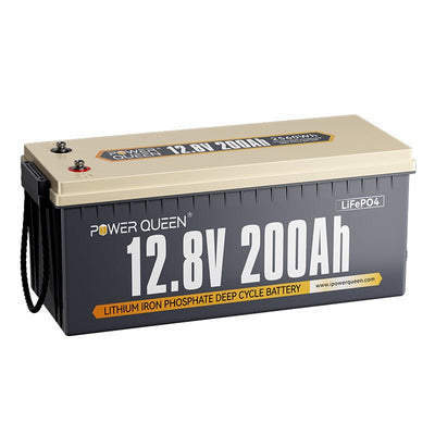 Power Queen 12V 200Ah Deep Cycle LiFePO4 Battery - Power Queen US