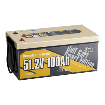 Power Queen 48V (51.2V) 100Ah GC8 Golf Cart Smart Lithium Battery