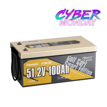 Power Queen 48V (51.2V) 100Ah GC8 Golf Cart Smart Lithium Battery