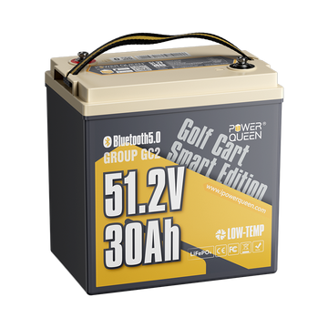 Power Queen 48V (51.2V) 30Ah GC2 Golf Cart Smart Lithium Battery