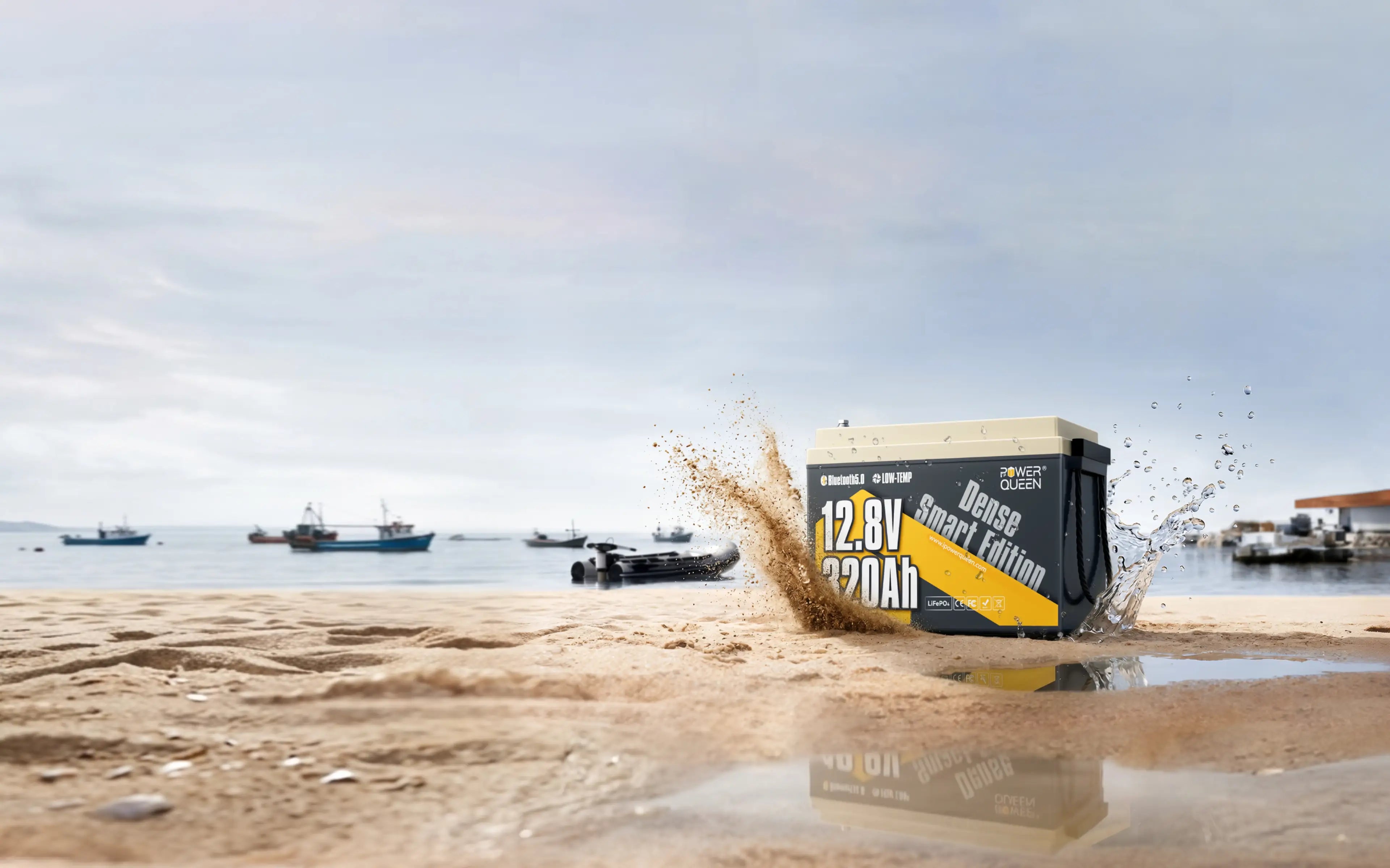 Power Queen 12V 320Ah Bluetooth LiFePO4 Battery | Compact High Capacity Ready for RV, Boondocking, Week-Long Trips