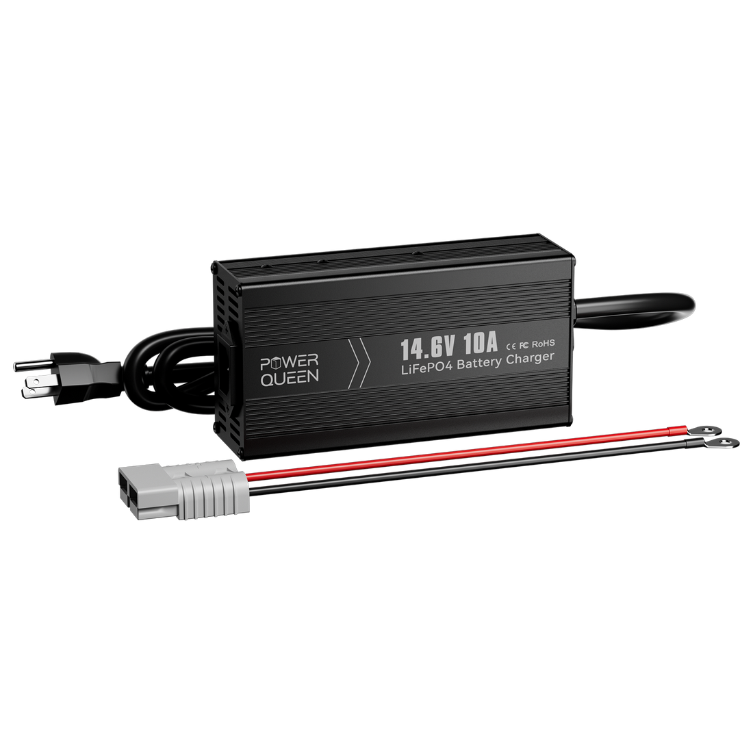 Power Queen 12V (14.6V) 10A LiFePO4 Battery Charger For 12V LiFePO4 Lithium Battery - Power Queen US