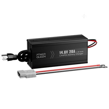 Power Queen 14.6V 20A LiFePO4 Battery Charger For 12V LiFePO4 Lithium Battery Power Queen