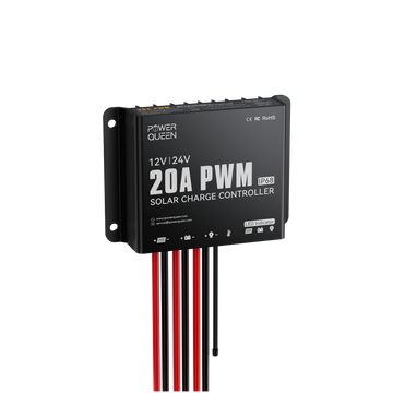 Power Queen 20A 12V/24V PWM Waterproof Solar Charger Controller - Power Queen US