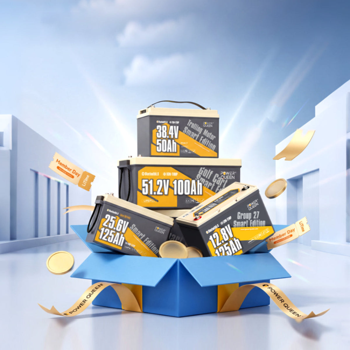 Exclusive Power Queen Prime Day Deal on our full range of Smart Edition lithium batteries.