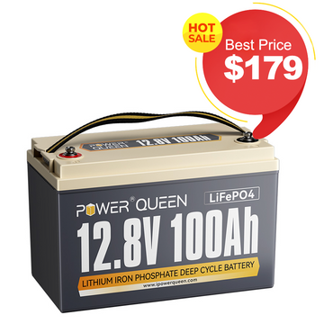 ⚡[Final $179]⚡Power Queen 12V 100Ah Group 31 Deep Cycle Lithium Battery