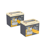 Power Queen 12V 100Ah dual purpose marine lithium battery group 24 set of two batteries