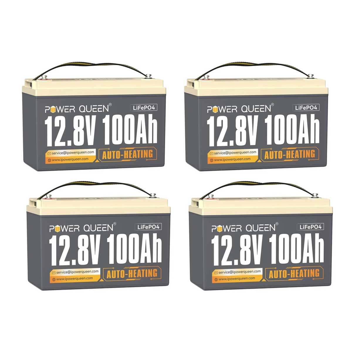 Power Queen 12V 100Ah Self-Heating Deep Cycle Lithium Battery