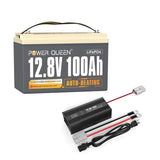 Power Queen 12V 100Ah Self-Heating Deep Cycle Lithium Battery