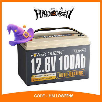 12v100ah-heat_Power Queen lithium batteries Halloween Main Product Image