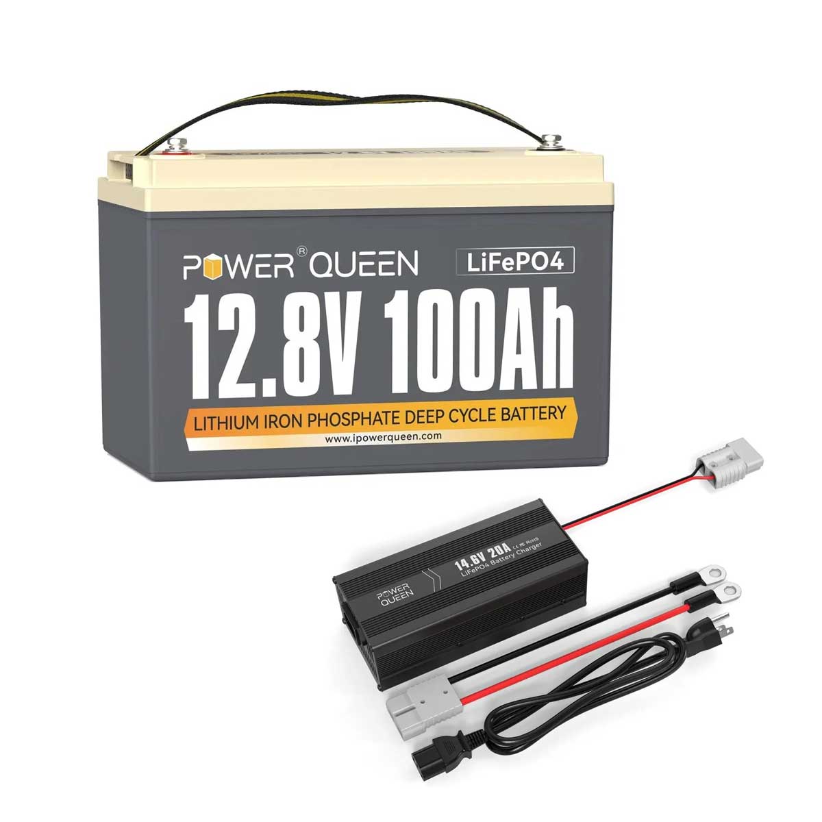 Power Queen 12V 100Ah Group 31 Deep Cycle Lithium Battery
