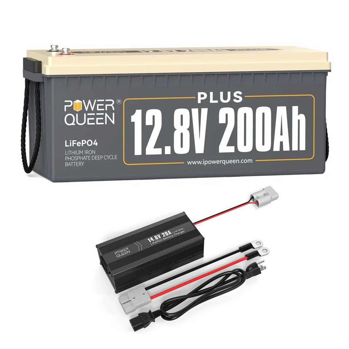Power Queen 12V 200Ah PLUS Deep Cycle Lithium Battery