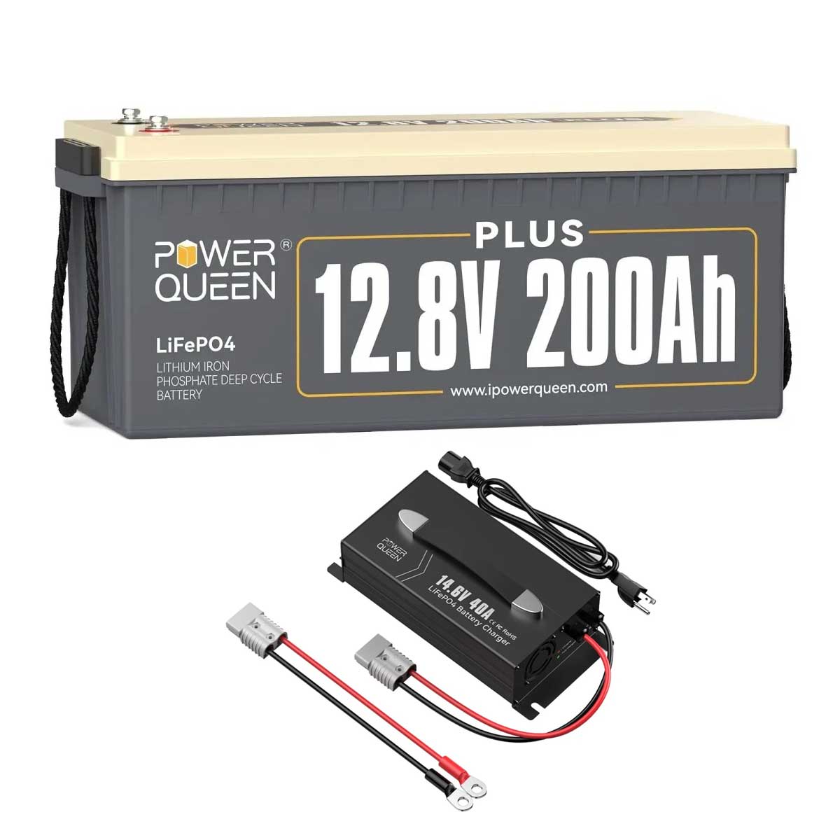 Power Queen 12V 200Ah PLUS Deep Cycle Lithium Battery