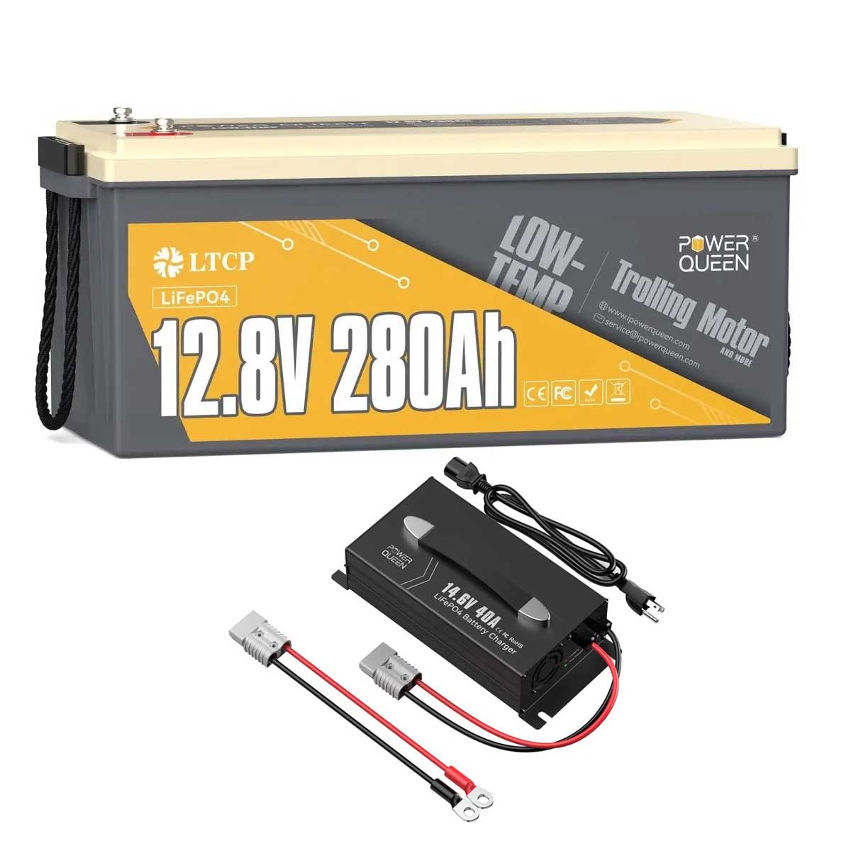 Power Queen 12V 280Ah Low-Temp Deep Cycle Lithium Battery