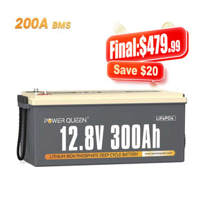 Power Queen 12V 300Ah Deep Cycle Lithium Battery