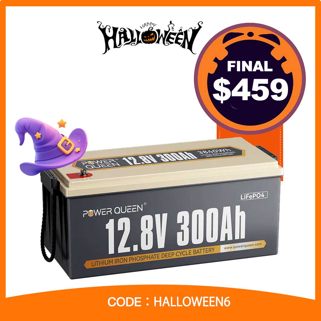 12v300ah_hallowwen_459-Power Queen lithium batteries Halloween Main Product Image