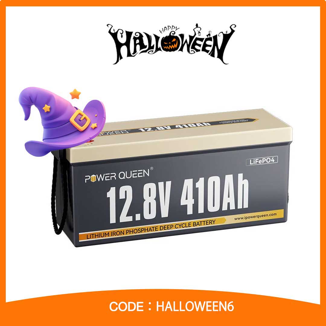 12v410ah_Power Queen lithium batteries Halloween Main Product Image