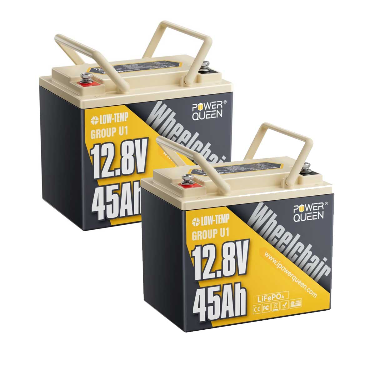 Power Queen  12V 45Ah Trolling Motor LiFePO4 battery