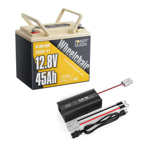 Power Queen  12V 45Ah Trolling Motor LiFePO4 battery