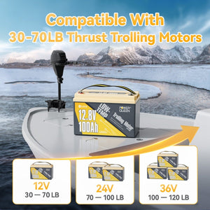 [Used - Very - Good] Power Queen 12V 100Ah Low - Temp Deep Cycle Lithium Battery - Power Queen US