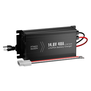 Power Queen 14.6V 40A Lithium Battery Charger For 12V LiFePO4 Lithium Battery