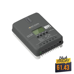 Power Queen 12V/24V 30 Amp MPPT Solar Charge Controller with Adjustable LCD Power Queen