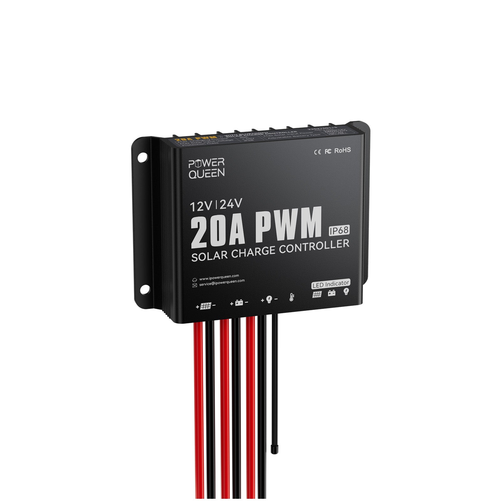 [Like New] Power Queen 20A 12V/24V PWM Waterproof Solar Charger Controller