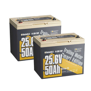 Power Queen 24V 50Ah Smart Deep Cycle Lithium Battery
