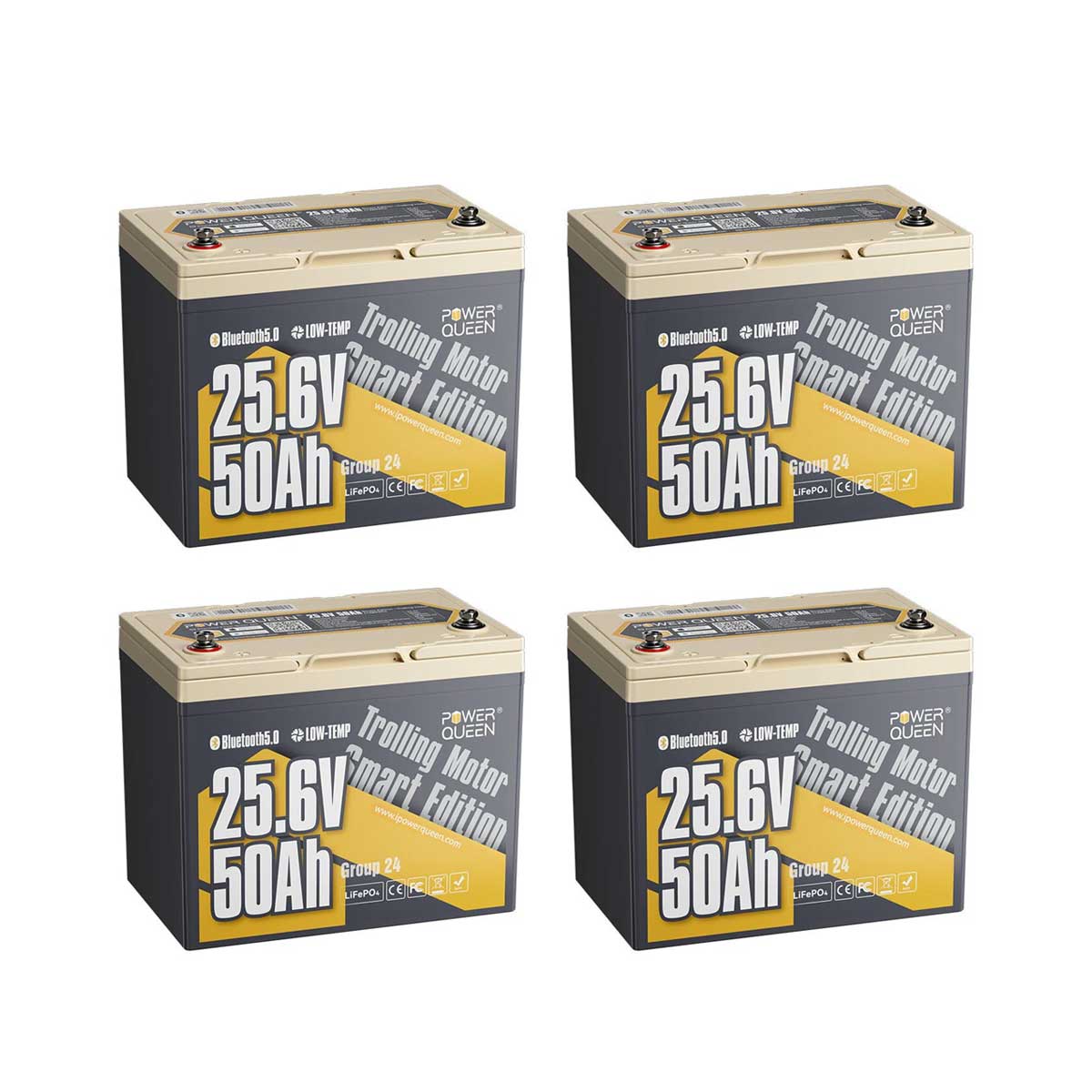 Power Queen 24V 50Ah Smart Deep Cycle Lithium Battery