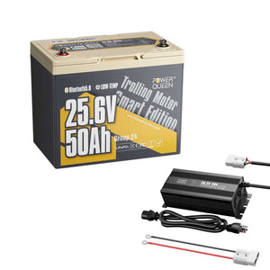 Power Queen 24V 50Ah Smart Deep Cycle Lithium Battery