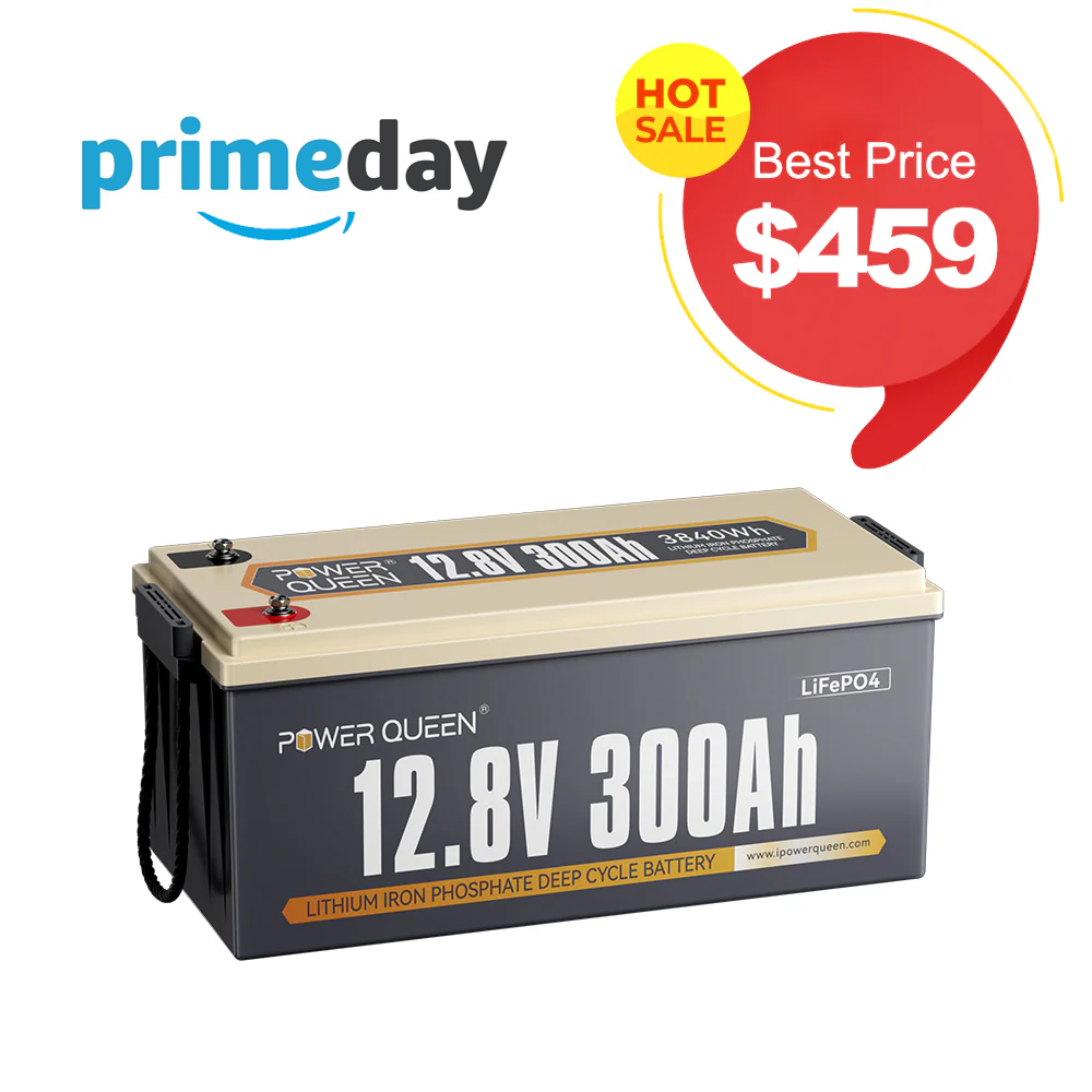 ⚡[Final $459]⚡Power Queen 12V 300Ah Deep Cycle Lithium Battery