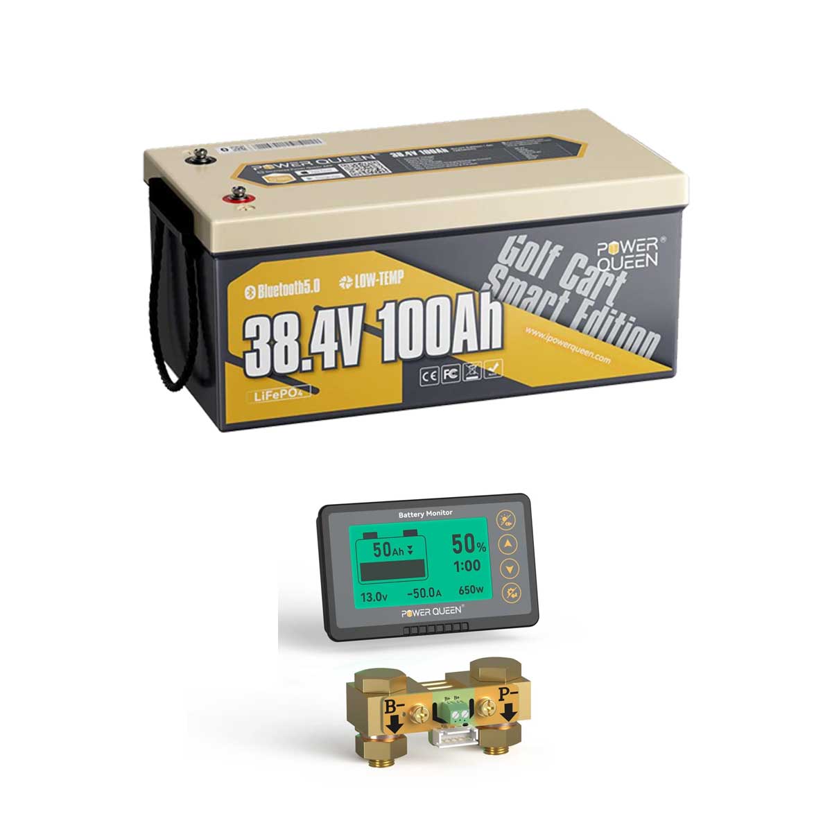 Power Queen 36V 100Ah Smart Deep Cycle Lithium Battery