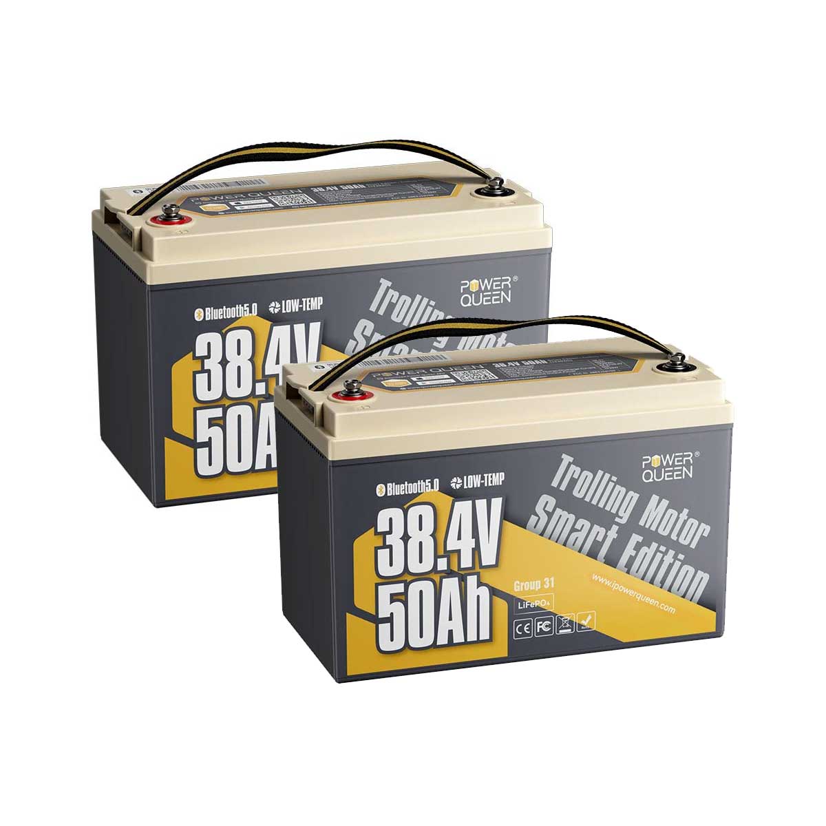 Power Queen 36V 50Ah Smart Deep Cycle Lithium Battery