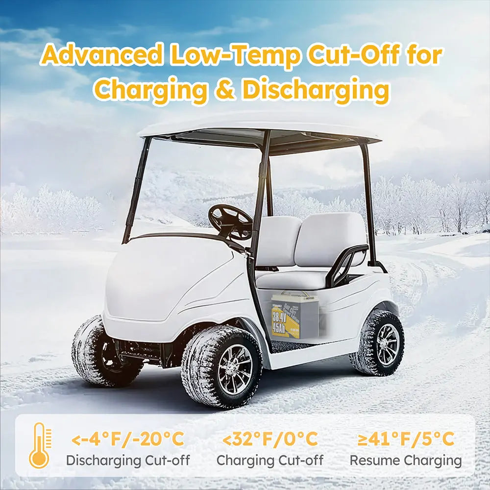 38.4V 45Ah Golf Cart Smart GC2 Lithium Battery Power Queen US