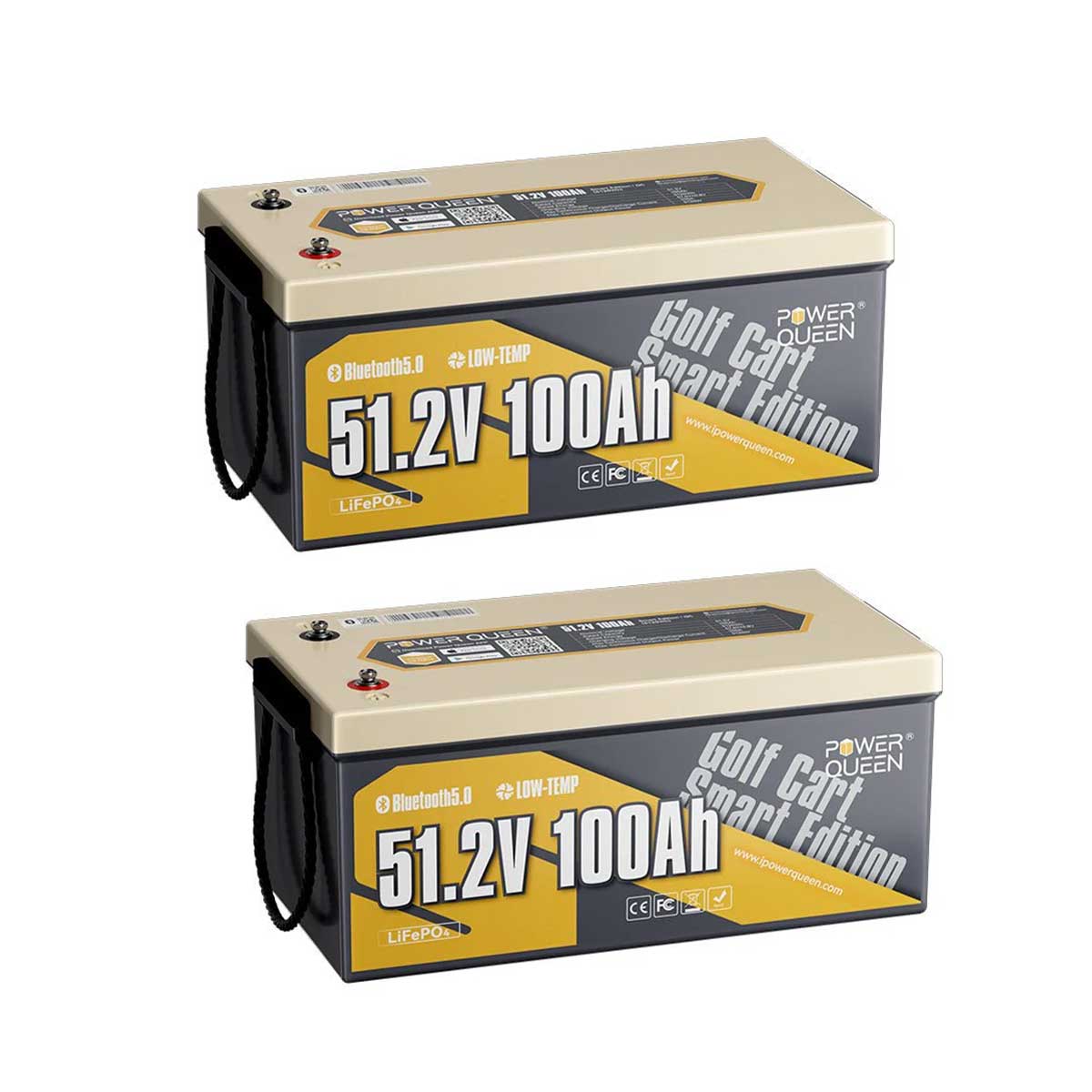 Power Queen 48V (51.2V) 100Ah GC8 Golf Cart Smart Lithium Battery