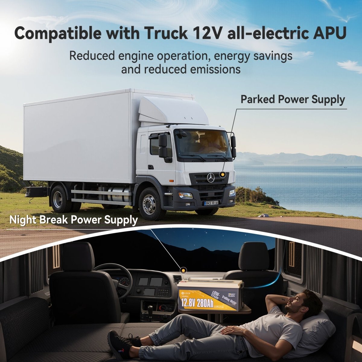 [Used - Very - Good] Power Queen 12V 280Ah Low - Temp Deep Cycle Lithium Battery - Power Queen US