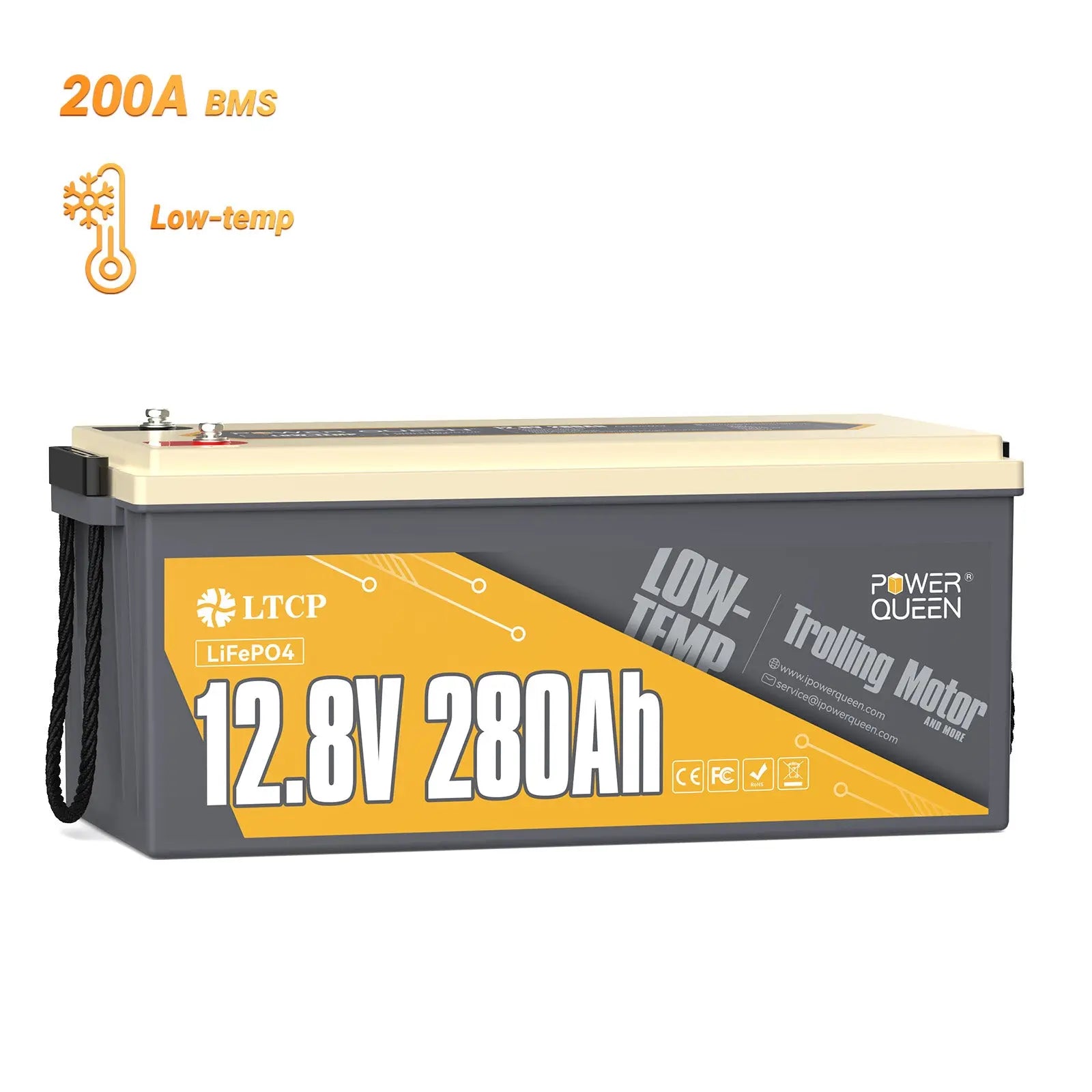 [5% OFF Only $503] Power Queen 12V 280Ah Low-Temp Deep Cycle Lithium Battery Power Queen