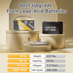 [Used - Very - Good] Power Queen 12V 100Ah Low - Temp Deep Cycle Lithium Battery - Power Queen US