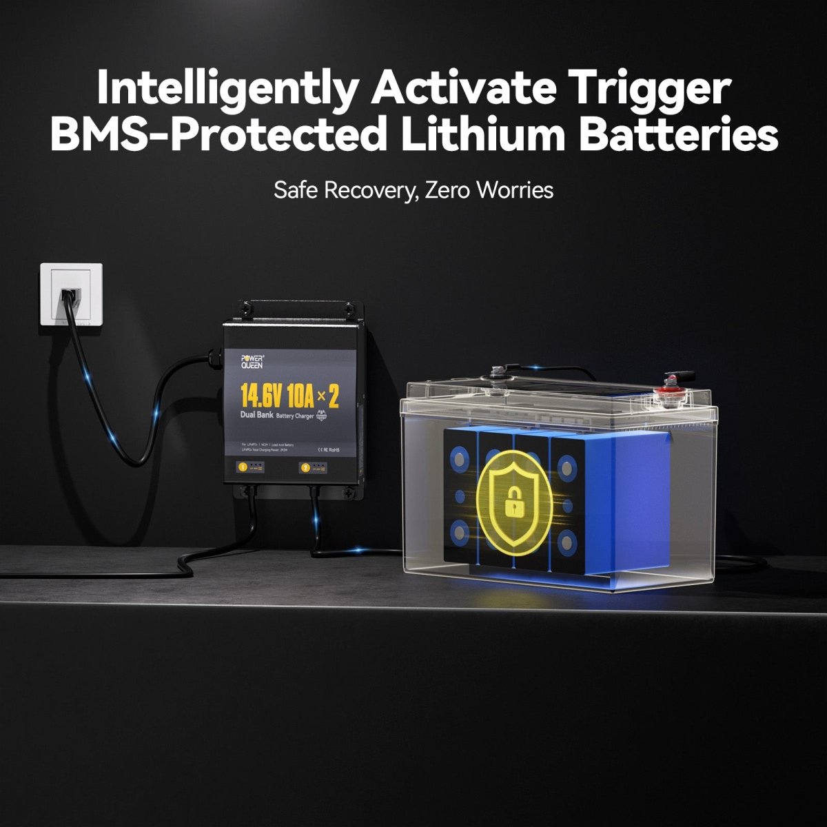 Power Queen 2-Bank 10A (10A/Bank) Dual Smart Battery Charger-Main Image-5
