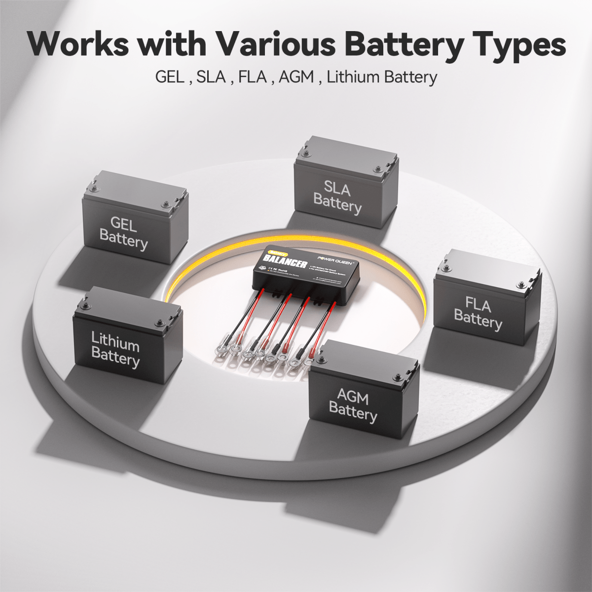 power queen-Power Queen Battery Balancer 48V Battery Equalizer for 24V/36V/48V Battery Bank- Main Product Image