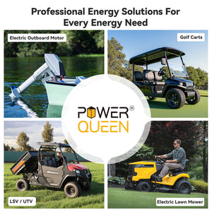 Power Queen 48V (51.2V) 30Ah GC2 Golf Cart Smart Lithium Battery