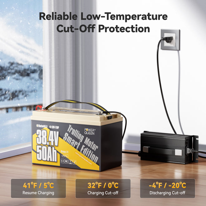[Like New] Power Queen 36V 50Ah Smart Deep Cycle Lithium Battery