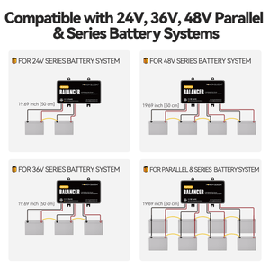 Power Queen Battery Balancer 48V Battery Equalizer for 24V/36V/48V Battery Bank