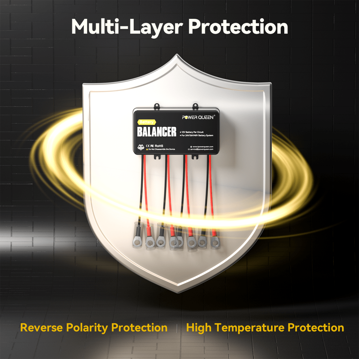 power queen-Power Queen Battery Balancer 48V Battery Equalizer for 24V/36V/48V Battery Bank- Main Product Image