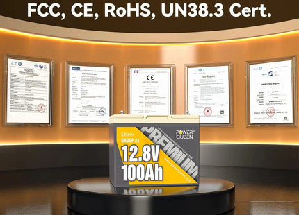 [Final $159] Power Queen 12V 100Ah Group 24 Deep Cycle Lithium Battery (Copy) Power Queen